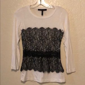 BCBGMAXAZRIA Lace Shirt